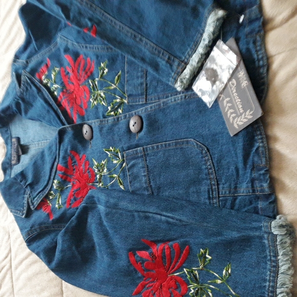New Direction Embroidered Denim Jacket - Picture 4 of 8